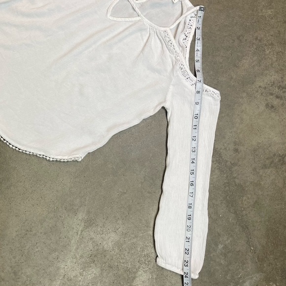 Aeropostale Long Sleeve Lace Trim Peasant Babydoll Shirt Y2K - Picture 7 of 9